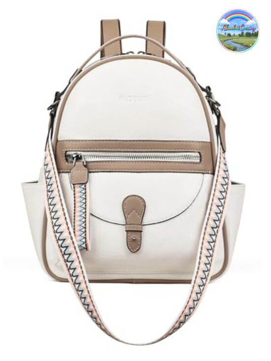 Faux Leather Mini Backpack Purse Women Small Daypack Shoulder Bag main image 5